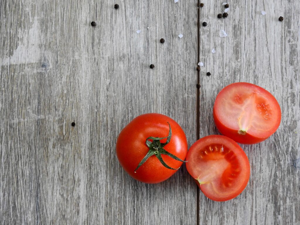 two tomatoes